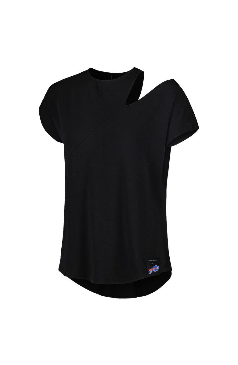 KIYA TOMLIN Women's KIYA TOMLIN Black Pittsburgh Steelers Cut Out Tri-Blend Shirt, Alternate, color, 