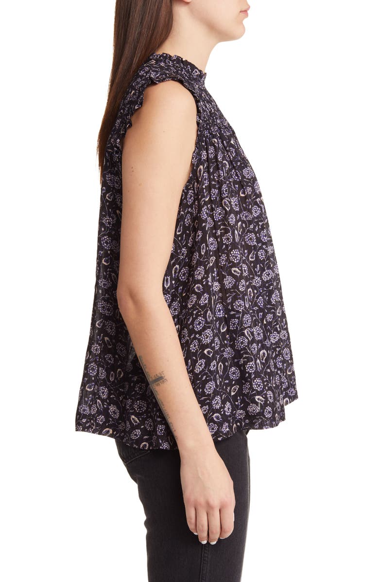 Treasure & Bond Print Smocked Blouse, Alternate, color, 