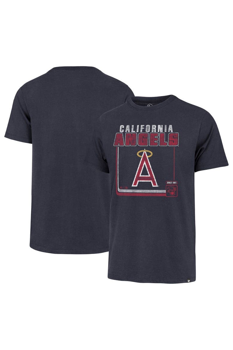 Men's '47  Navy California Angels Cooperstown Collection Borderline Franklin T-Shirt, Main, color, Navy