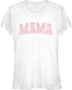 Disney Junior's Mama Collegiate Items Pattern Short Sleeve Graphic T-Shirt