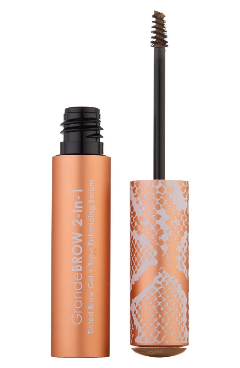 Grande Cosmetics GrandeBROW 2-in-1 Tinted Brow Gel + Brow Enhancing Serum, Main, color, Light