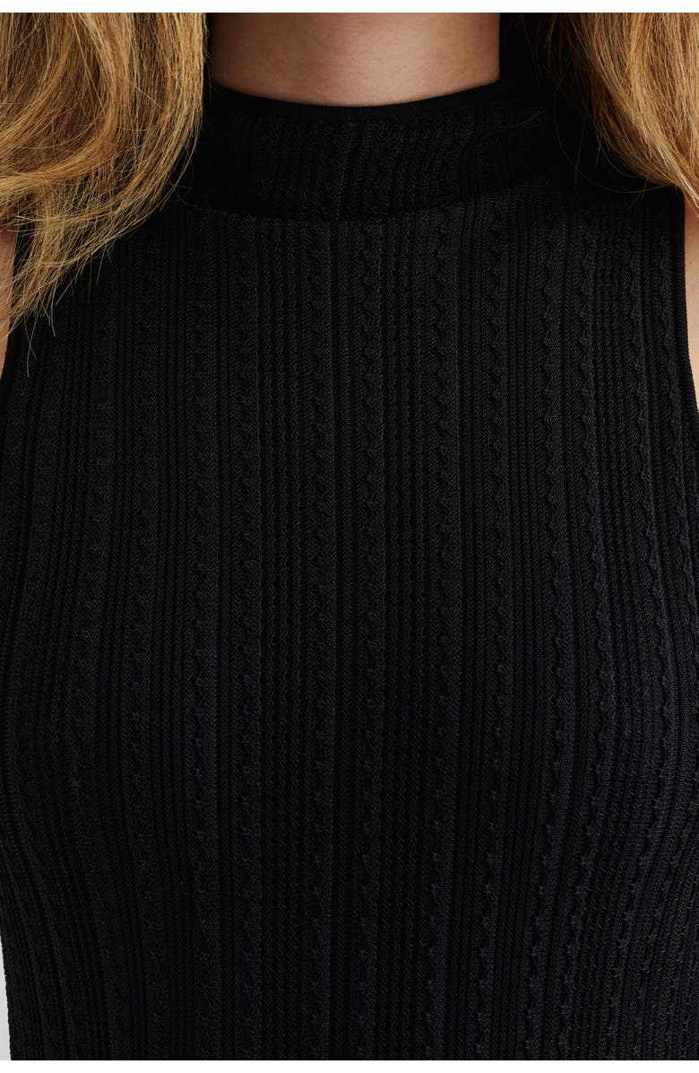 Malina Nessa Halterneck Knitted Midi Dress, Alternate, color, Black