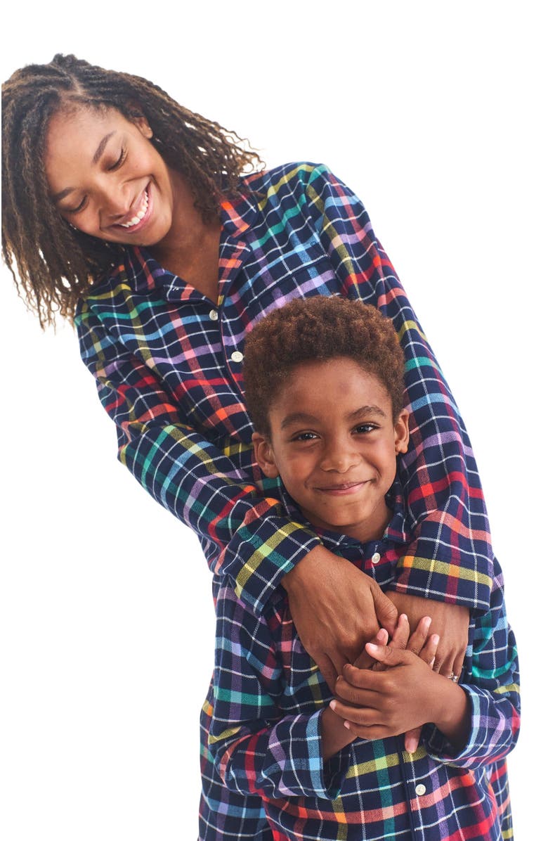 Primary Adult Flannel Holiday Pj Top, Alternate, color, 