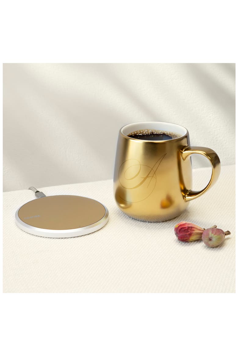 Ui Monogram Golden Mug & Warmer Set, Alternate, color, A