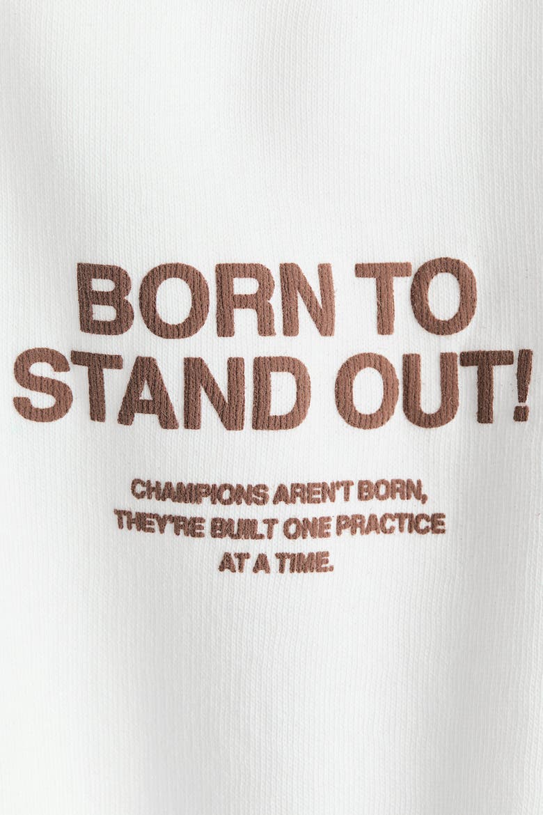 Printed Sweatshirt, Alternate, color, White/brown