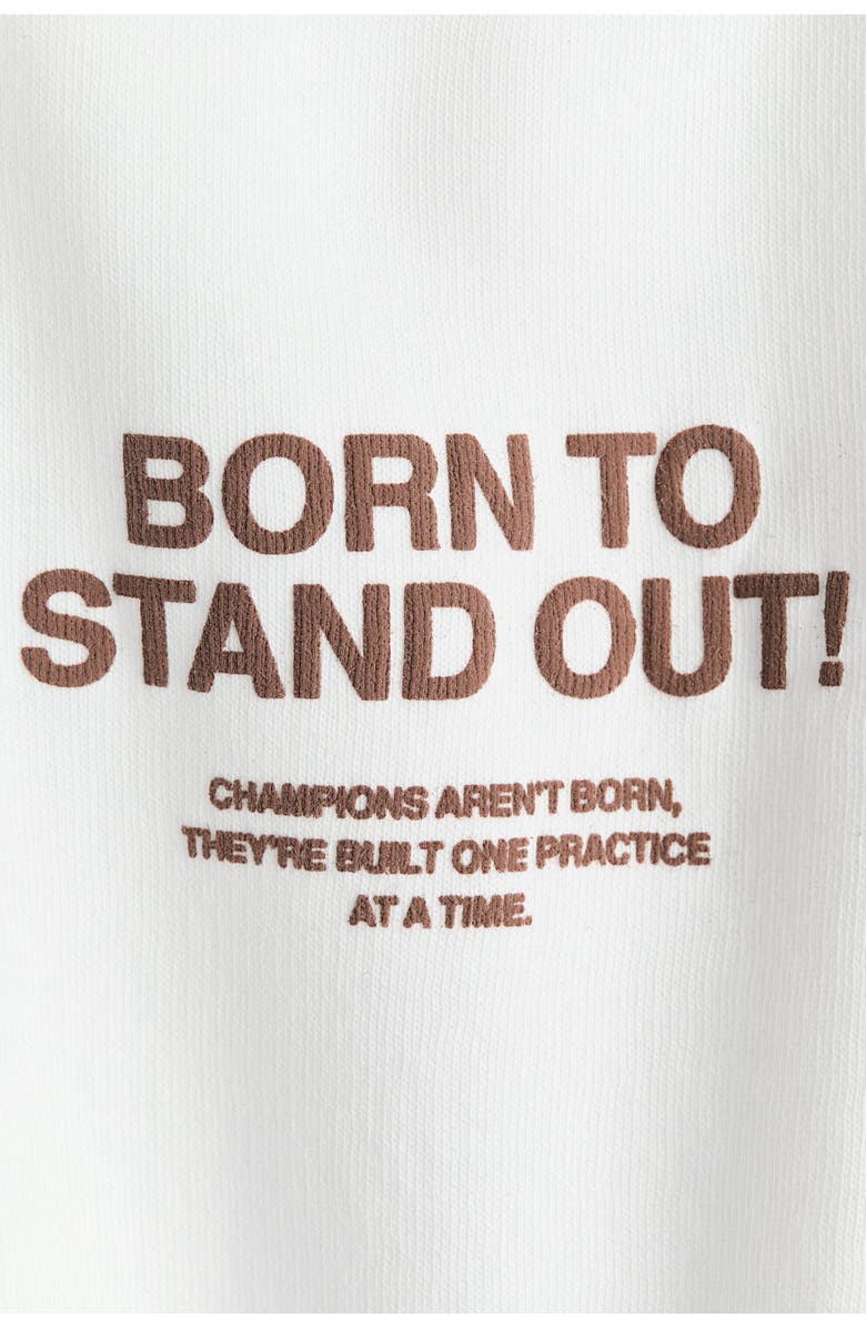 H&M Printed Sweatshirt, Alternate, color, White/Brown