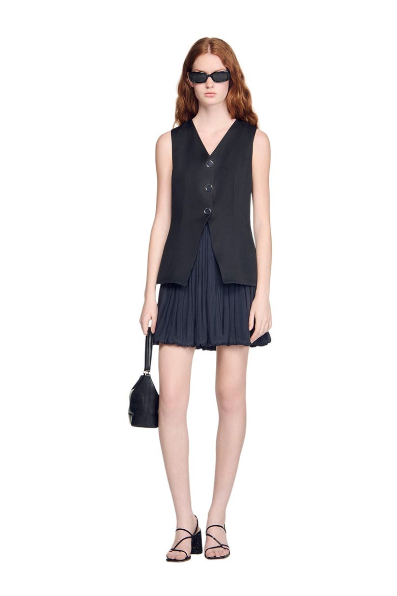 Short bubble dress, Alternate, color, Black