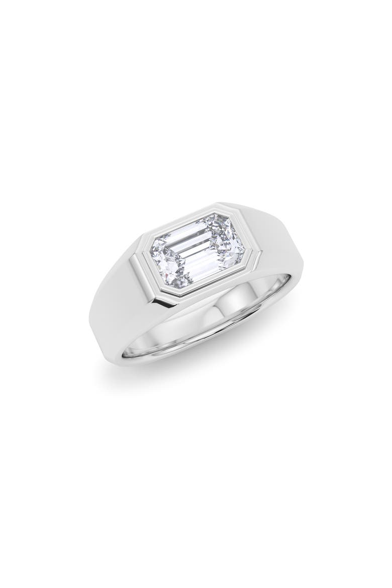 Men's Emerald Cut Lab Created Diamond Signet Ring video