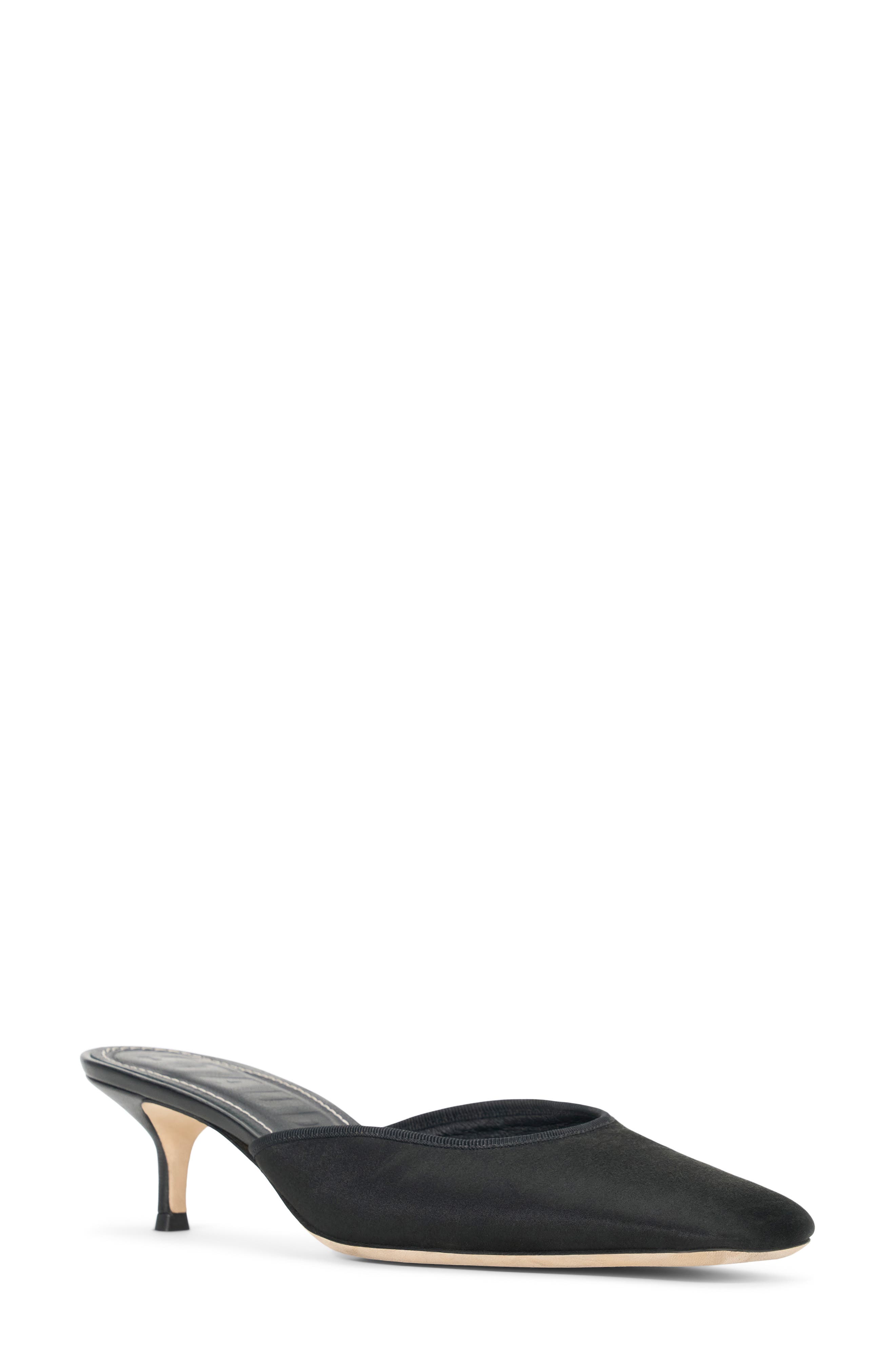 Otto Kitten Heel Mule, Main, color, BLACK