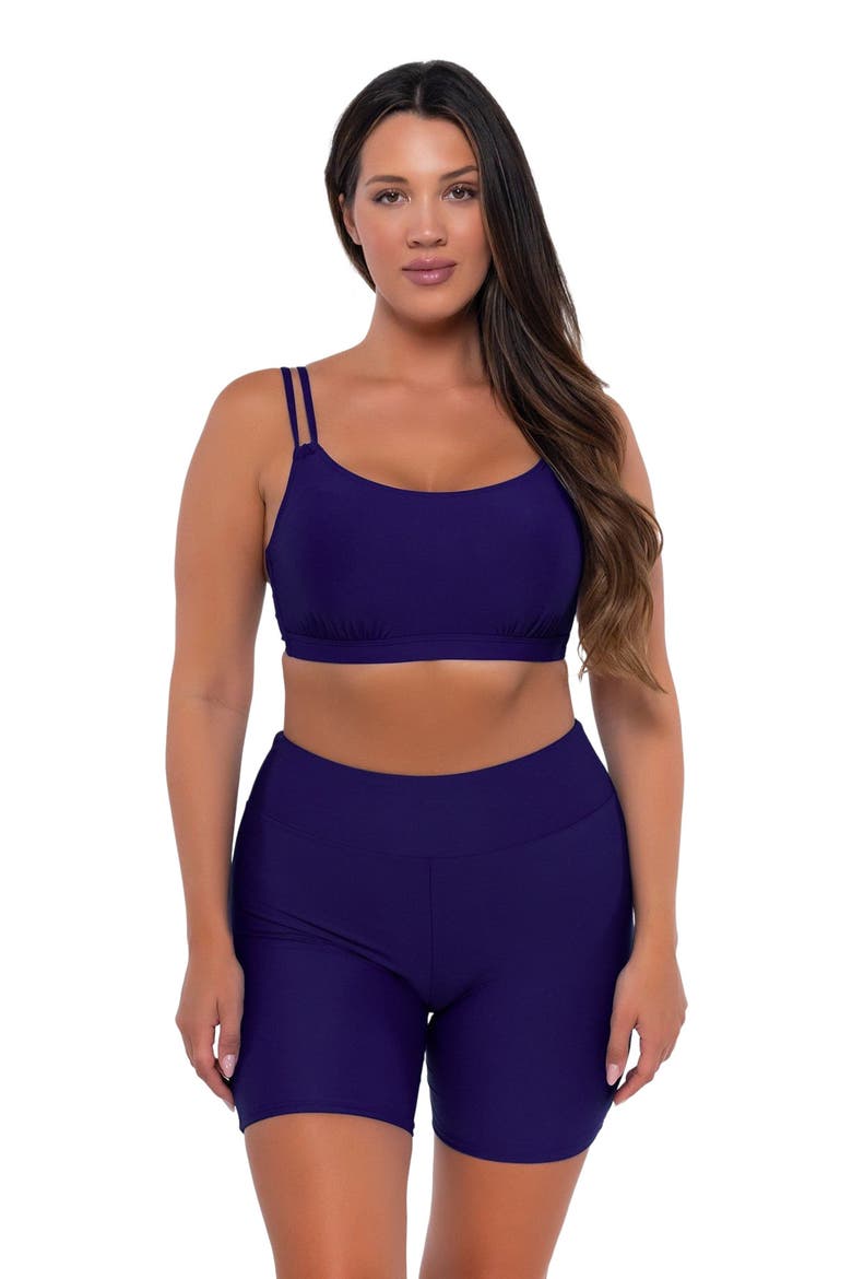 Bayside Bike Short Swim Bottoms, Main, color, Indigo