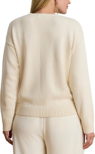 Intarsia Golden Retriever Cotton Sweater