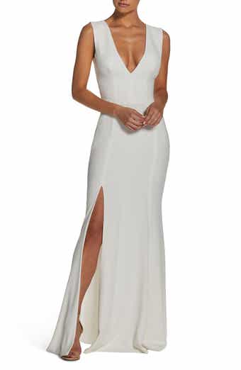 Dress the Population Iris Slit Crepe Gown Nordstrom