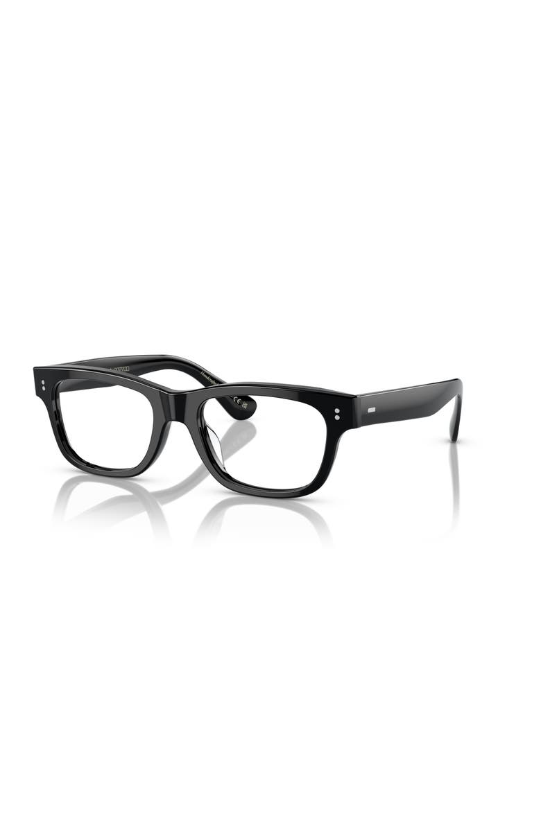 Oliver Peoples 53mm Rectangle optical glasses, Main, color, Black