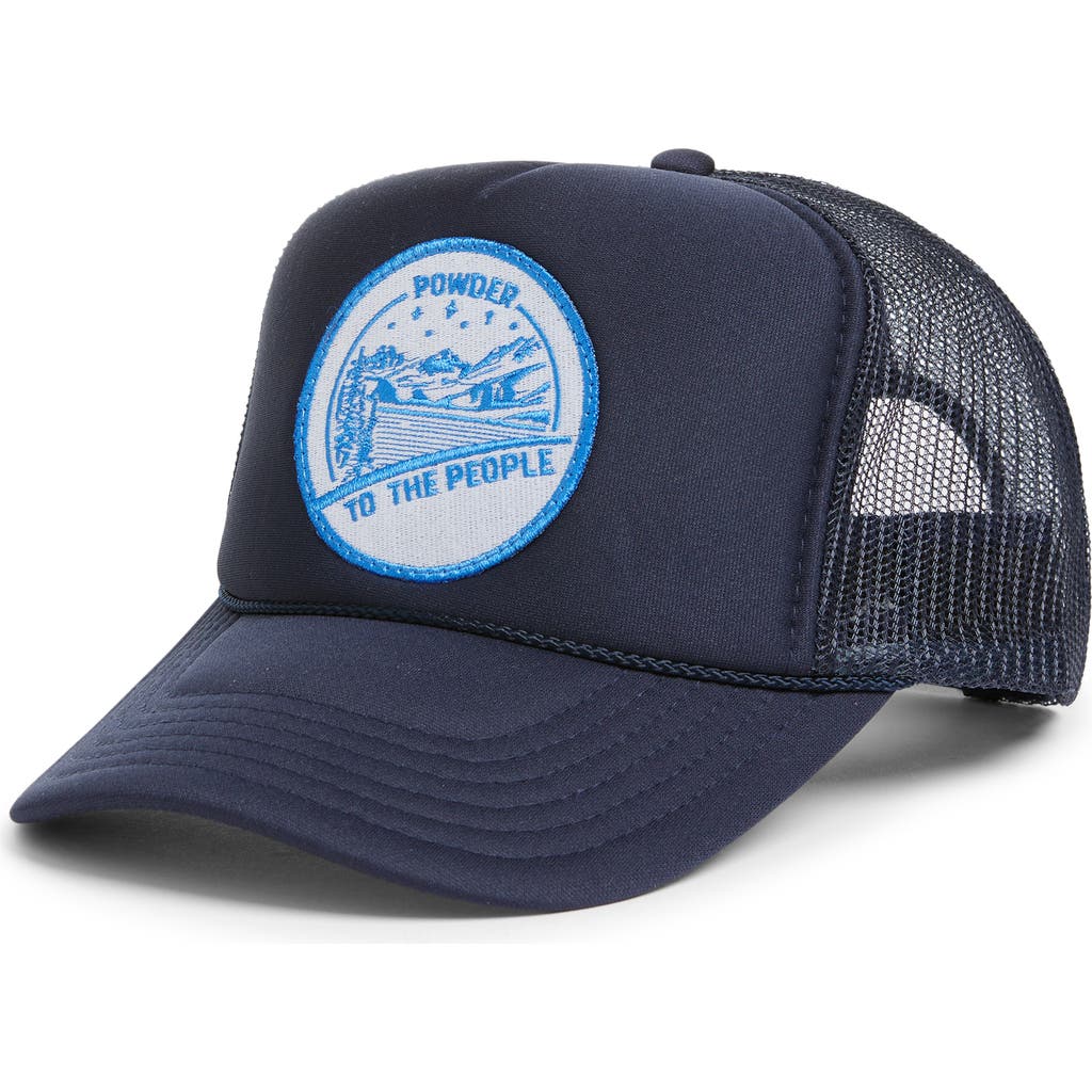 Friday Feelin ' Powder To The People Trucker Hat In Blue