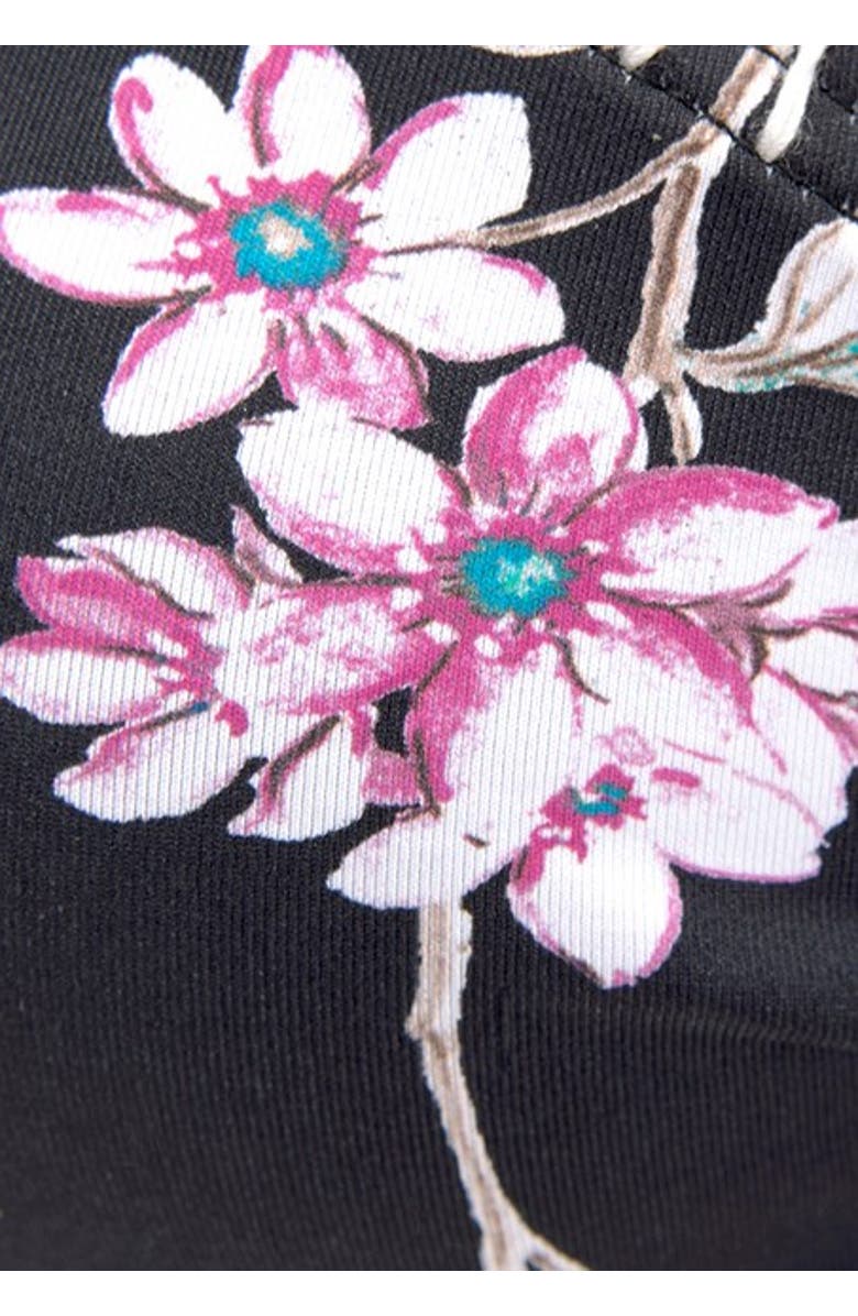 LASCANA Trimmed Underwire Bikini Top Size 32C, Alternate, color, Black Printed