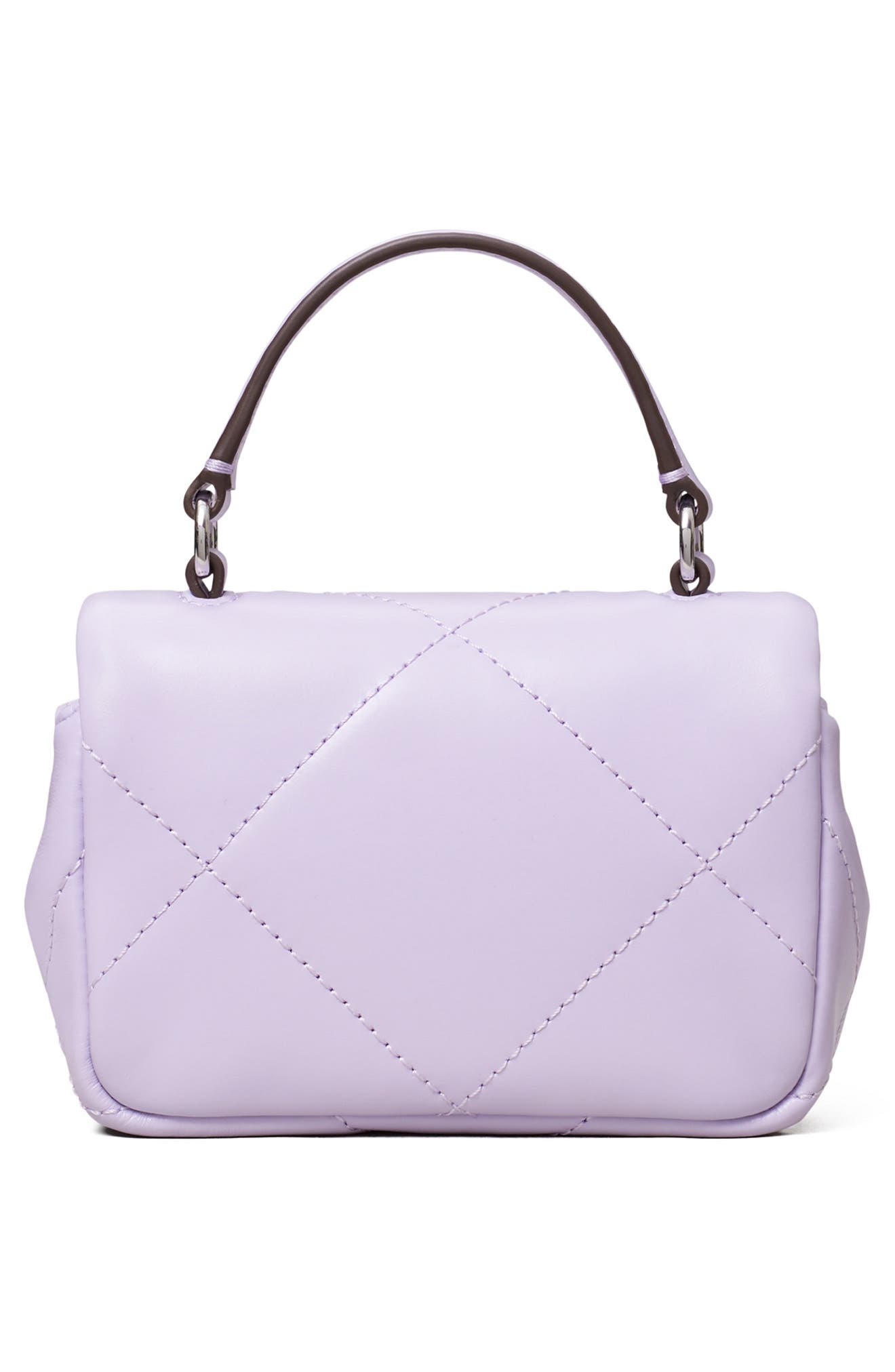 Micro Kira Clover Diamond Quilted Top Handle Bag, Alternate, color, PURPLE HEATHER