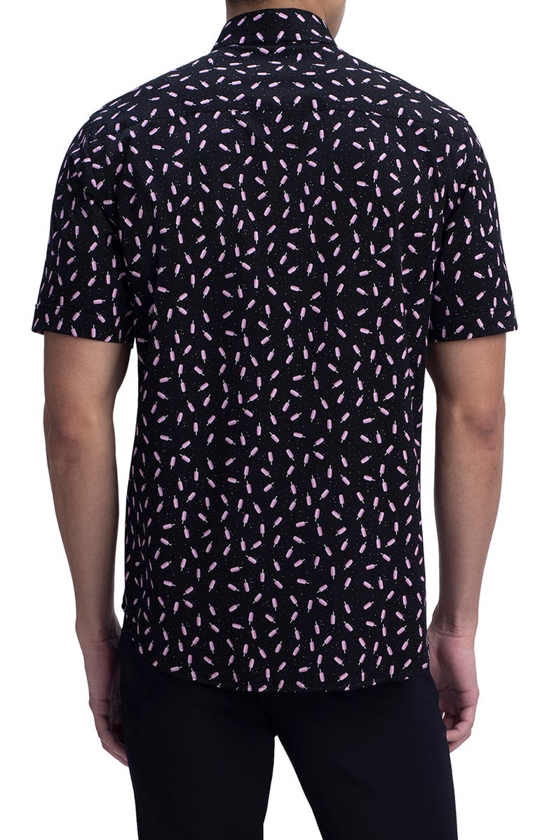 Bugatchi OoohCotton<sup>®</sup> Ice Pop Print Short Sleeve Button-Up Shirt, Alternate, color, 