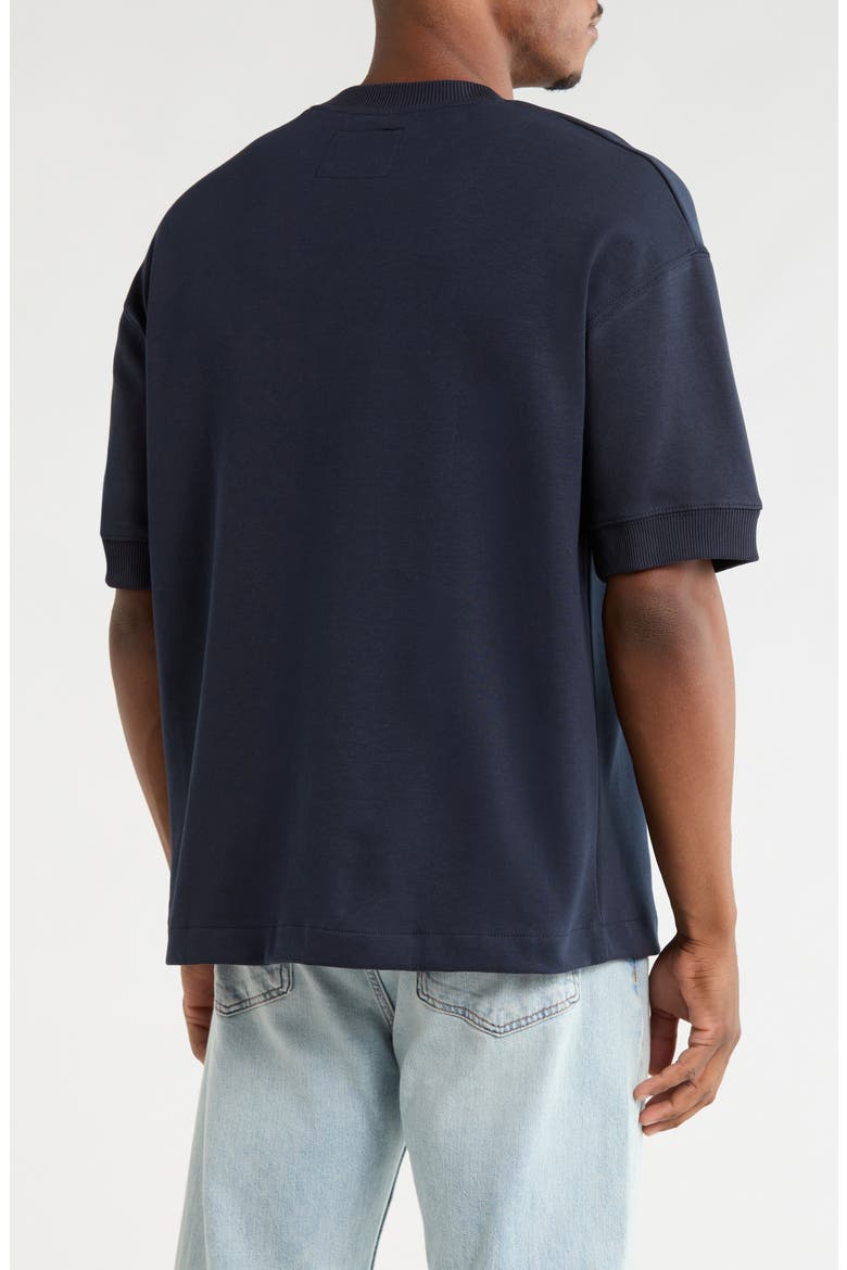 Crewneck Cotton Blend T-shirt, Alternate, color, NAVY