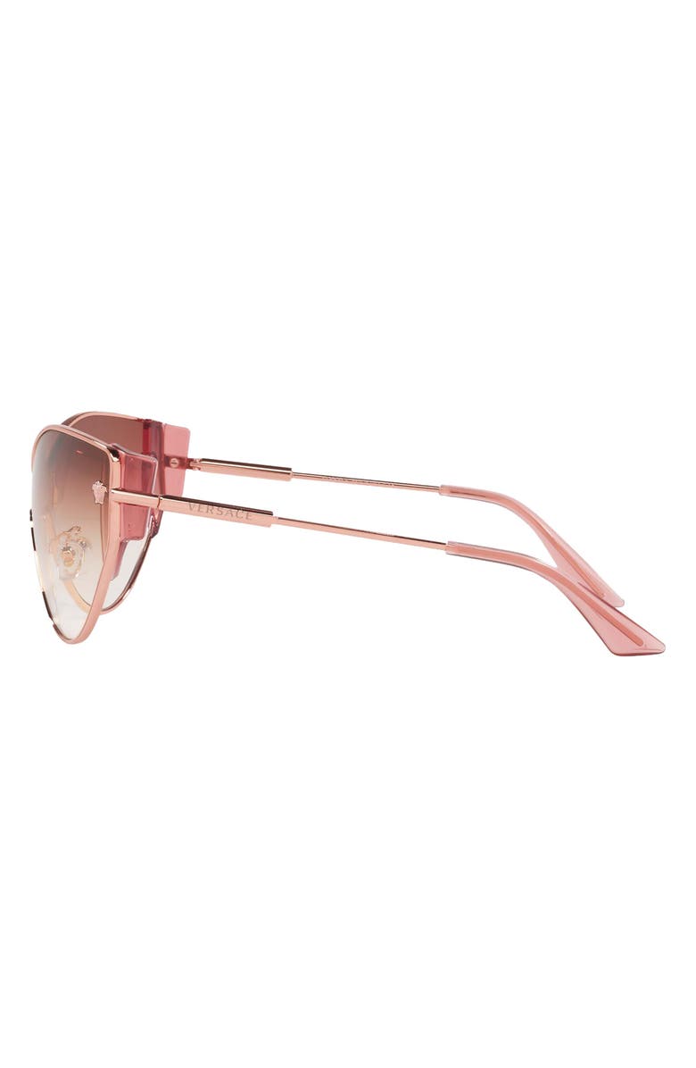 Versace Cat Eye Sunglasses, Alternate, color, Pale Rose Gold