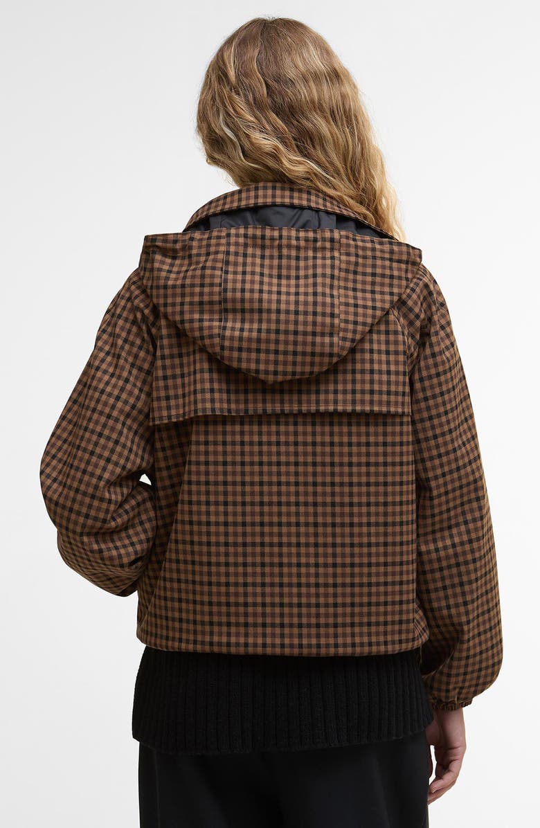 Audrey Check Showerproof Hooded Bomber Jacket