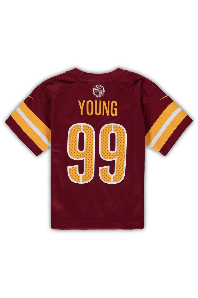 Preschool Nike Chase Young Burgundy Washington Commanders Game Jersey, Alternate, color, Burgundy
