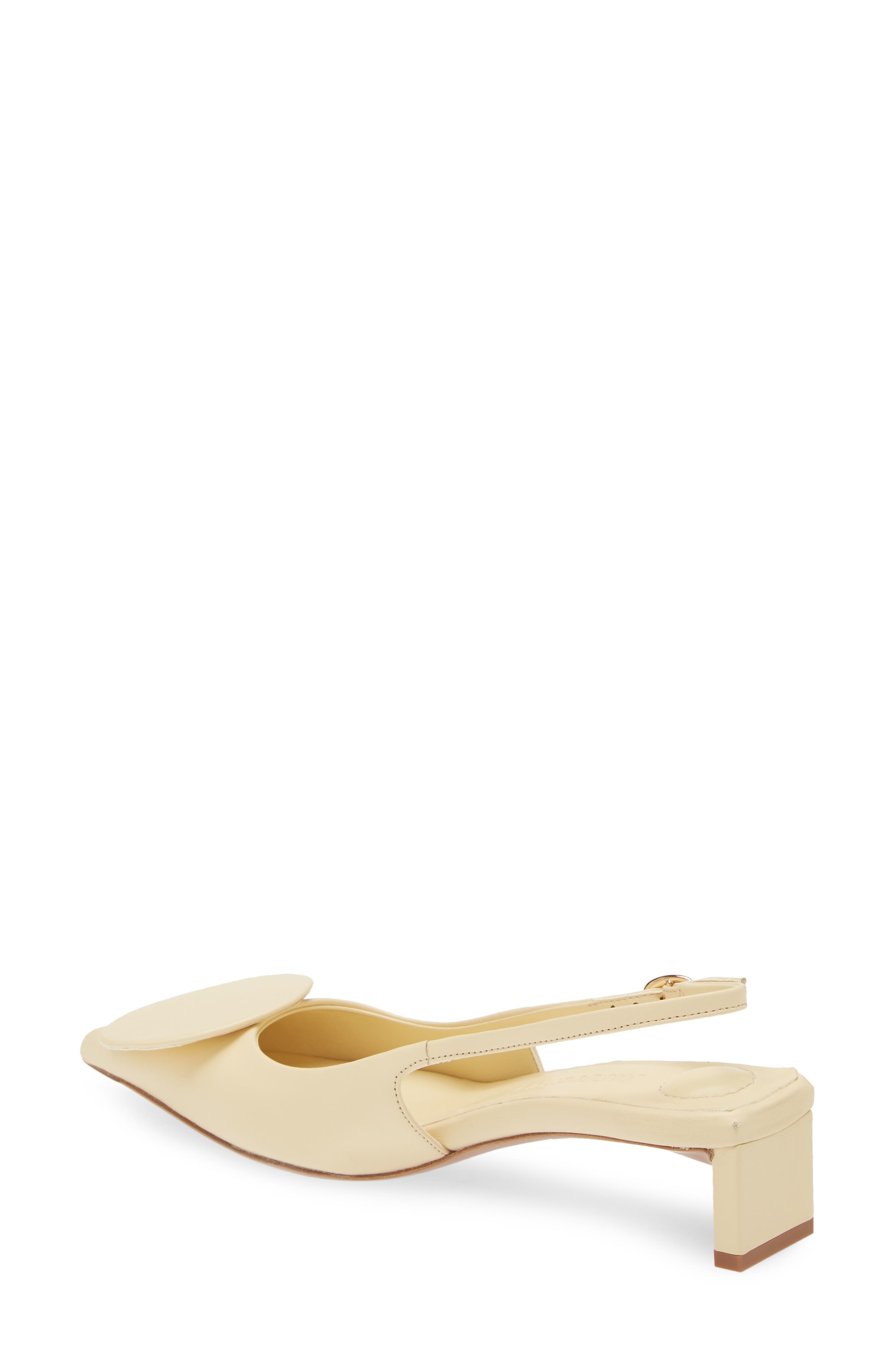 Les Duelo Basses Mismatched Kitten Heel Slingback Pump, Alternate, color, IVORY 120