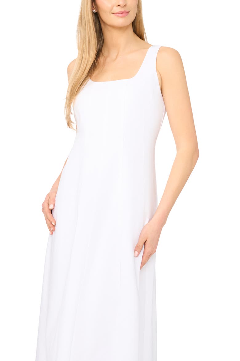 Seamed A-Line Maxi Dress, Alternate, color, BRIGHT WHITE