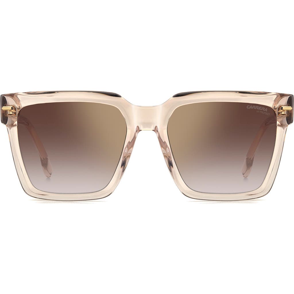 Carrera Eyewear 56mm Gradient Square Sunglasses In Nude/brown