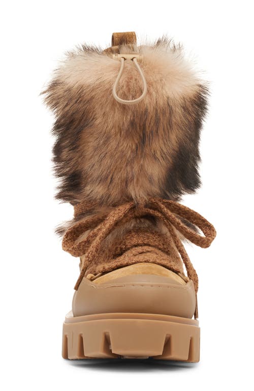 Moncler Suede Boots With Chunky Sole And Shearling In Multi