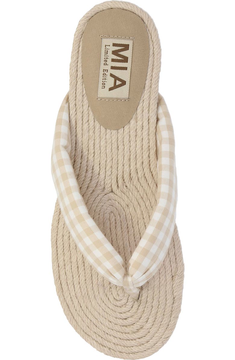 MIA Aleena Espadrille Flip Flop, Alternate, color, Natural/ White