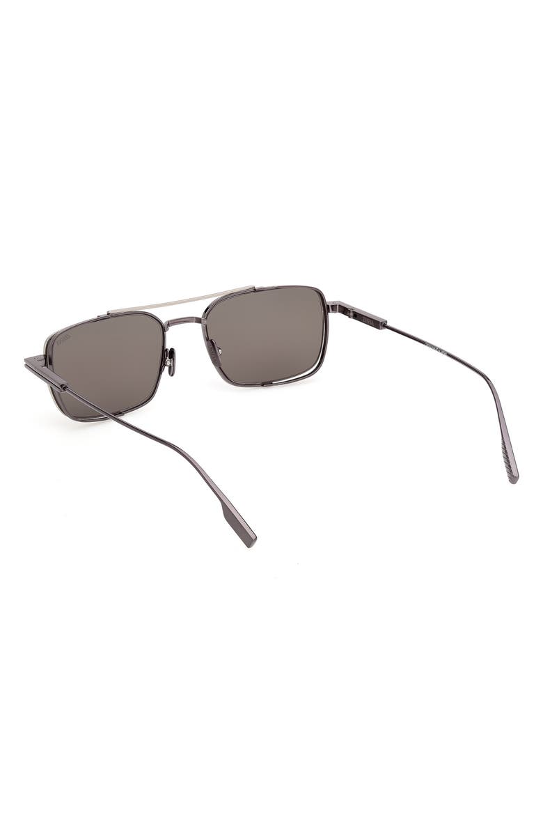 ZEGNA 54mm Rectangular Sunglasses, Alternate, color, 