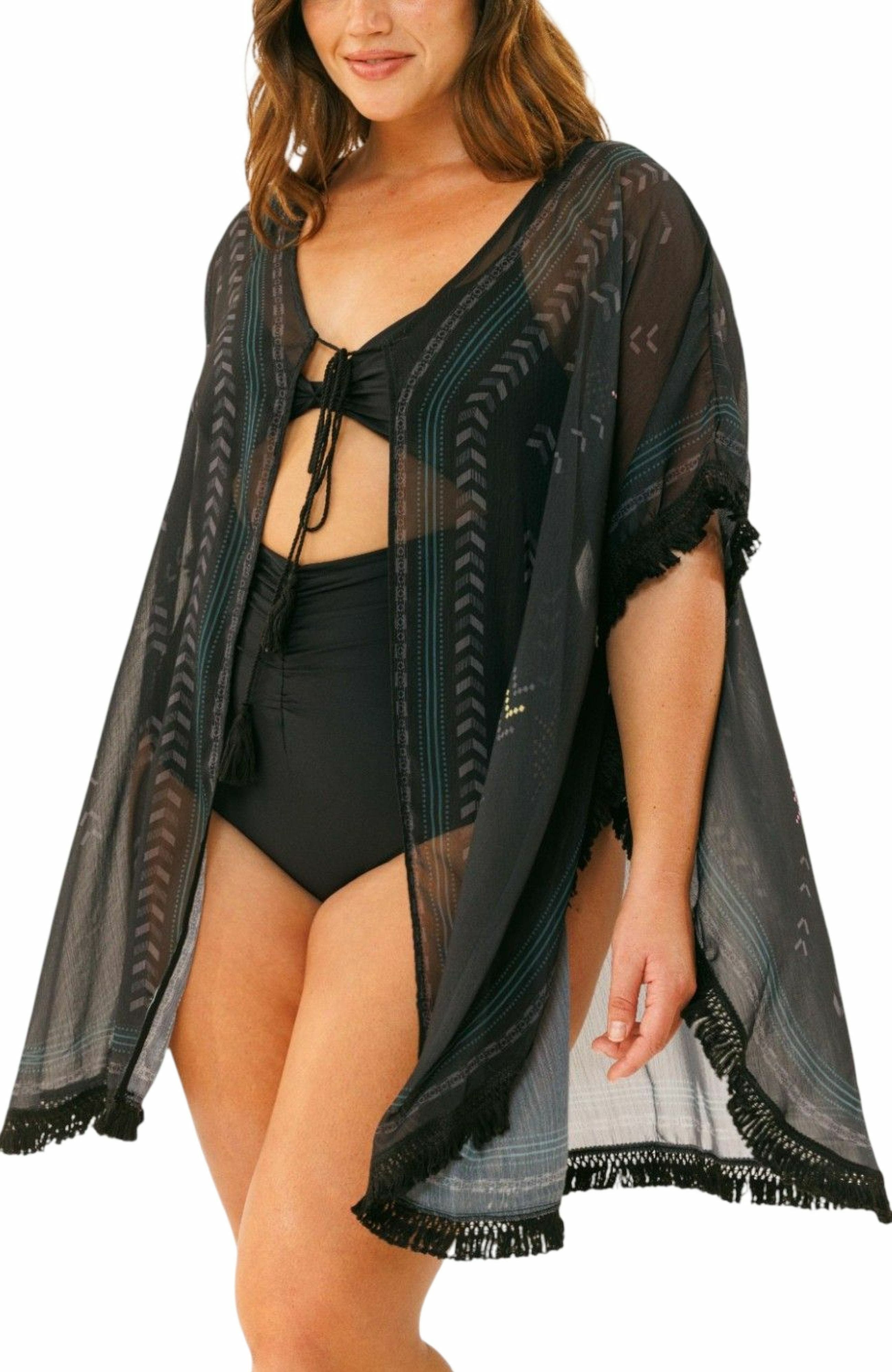 Biliblond Kaftan eye Gallabia in Black 