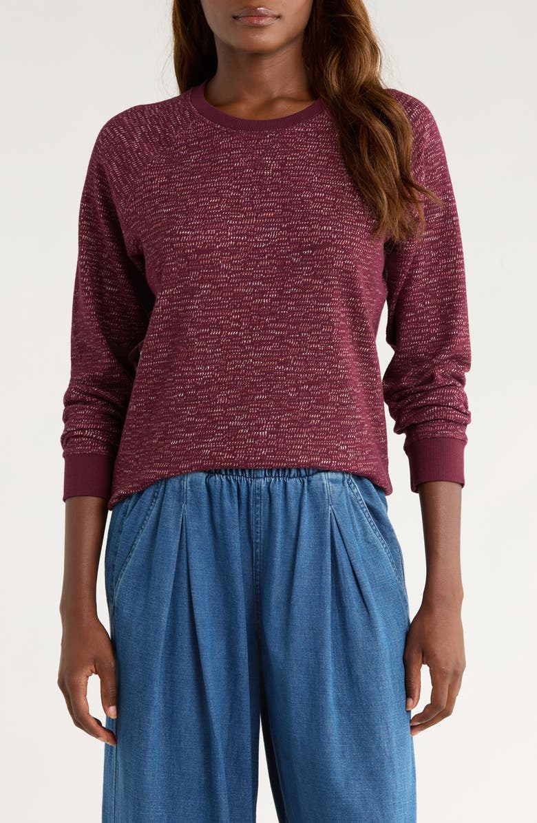 Marine Layer Reversible Raglan Sleeve Top, Main, color, Warm Multi