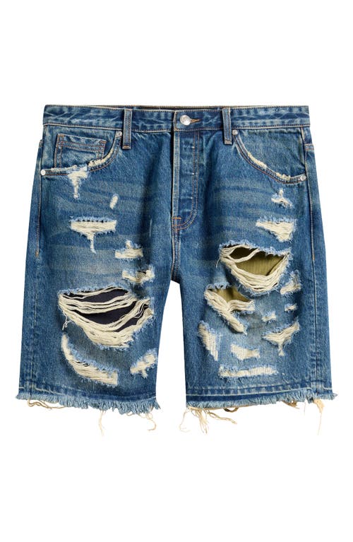 Billionaire Boys Club Bb Chronos Distressed Cutoff Denim Shorts