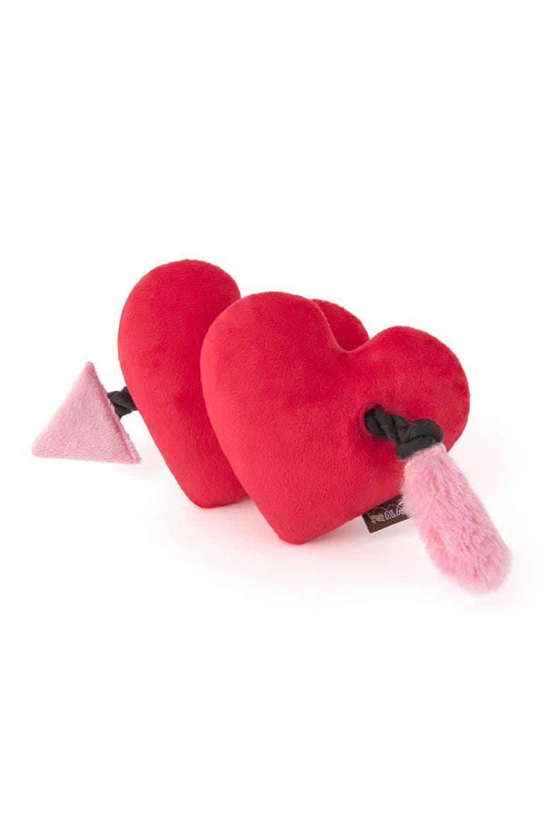 Puppy Love, Furever Hearts Plush Toy, 2 Squeaker Hearts, Main, color, Red