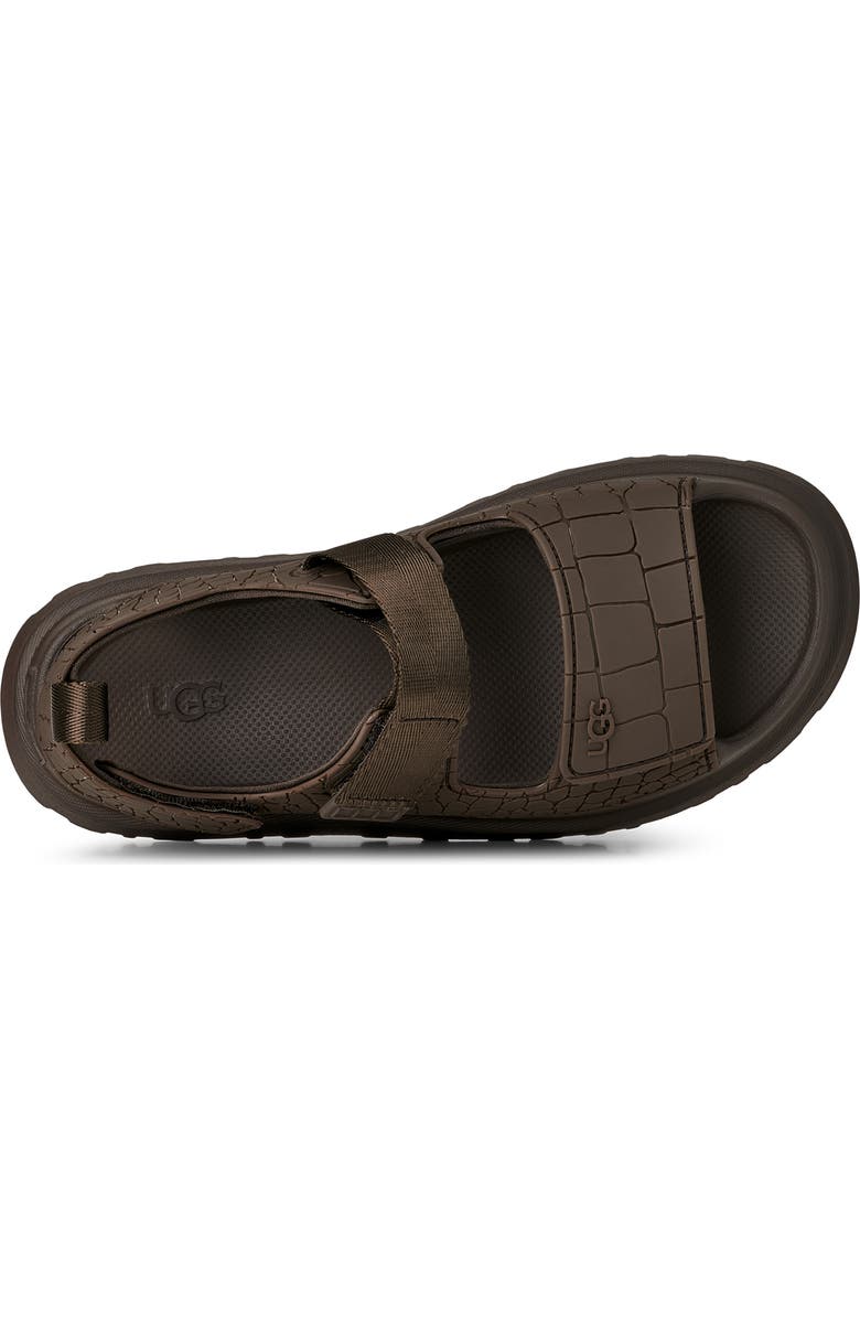 UGG<sup>®</sup> GoldenGlow Embossed Platform Sandal, Alternate, color, Dense Smoke