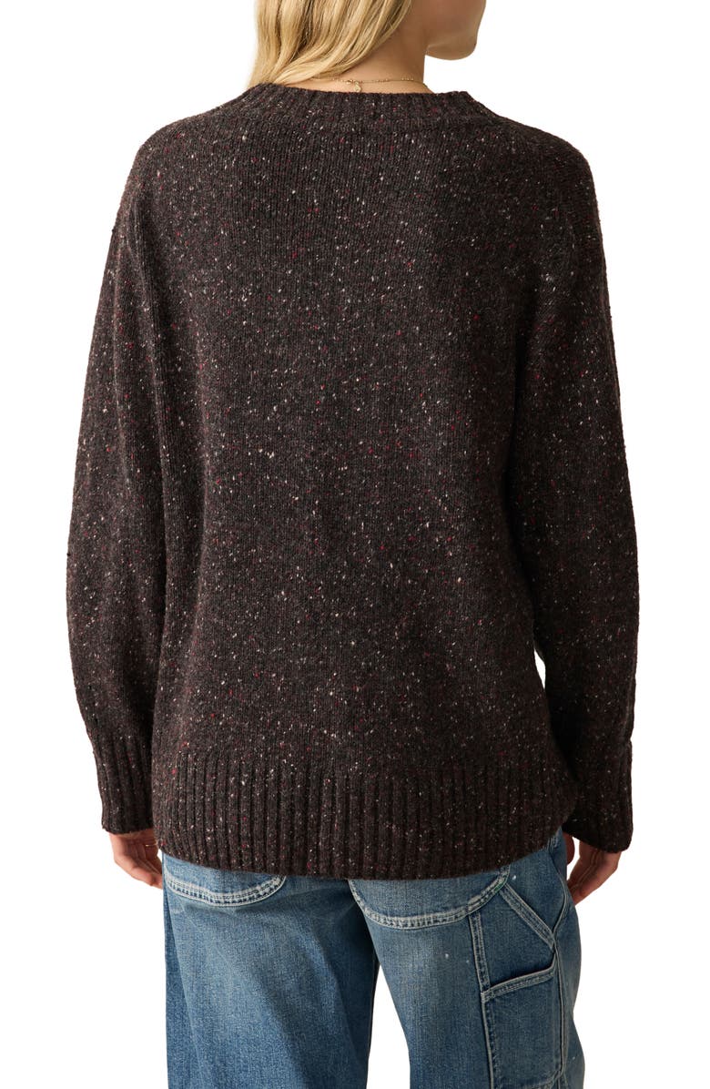 Faherty Driftwood Donegal Merino Wool Blend Sweater, Alternate, color, Blackberry