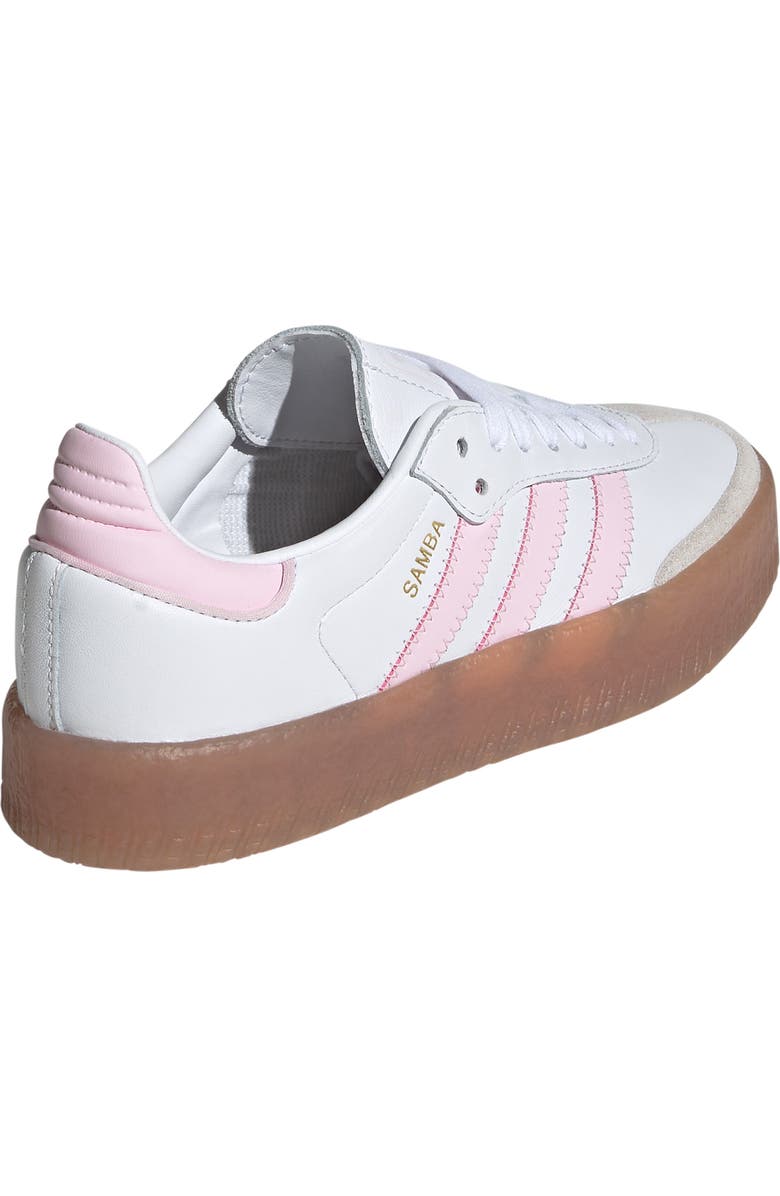 adidas Kids' Sambae Sneaker, Alternate, color, White/ Clear Pink/ Gold