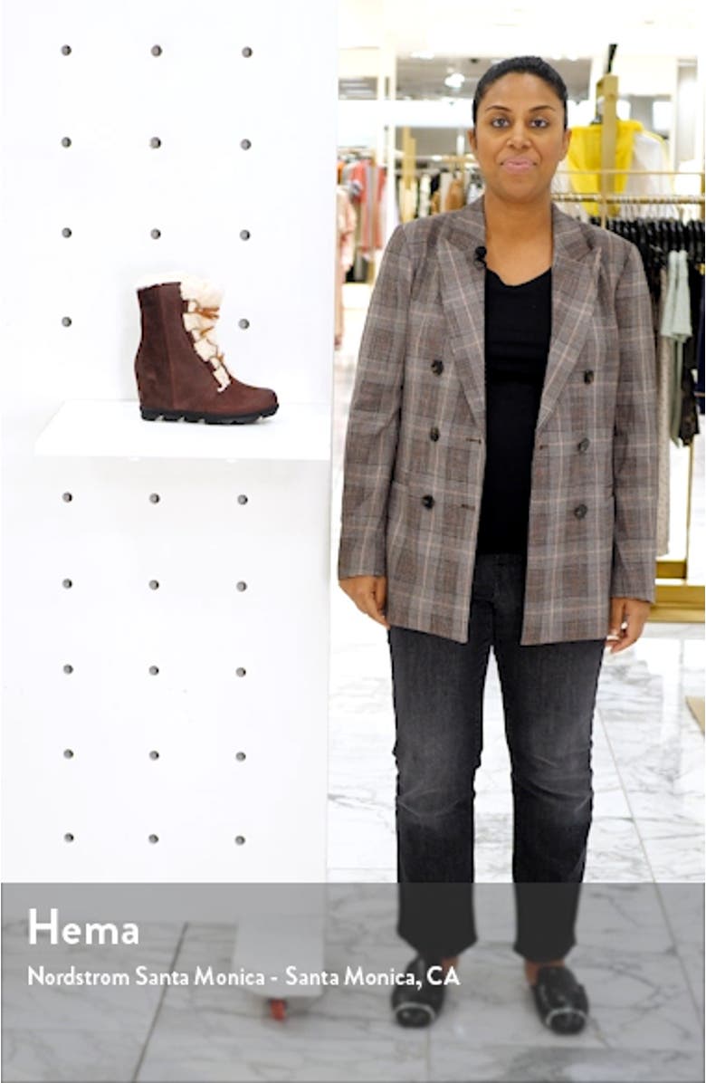 Joan of Arctic Wedge II Genuine Shearling Bootie, sales video thumbnail