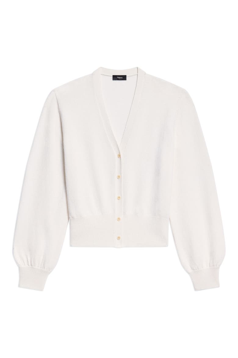 Blouson Cashmere Cardigan, Alternate, color, IVORY