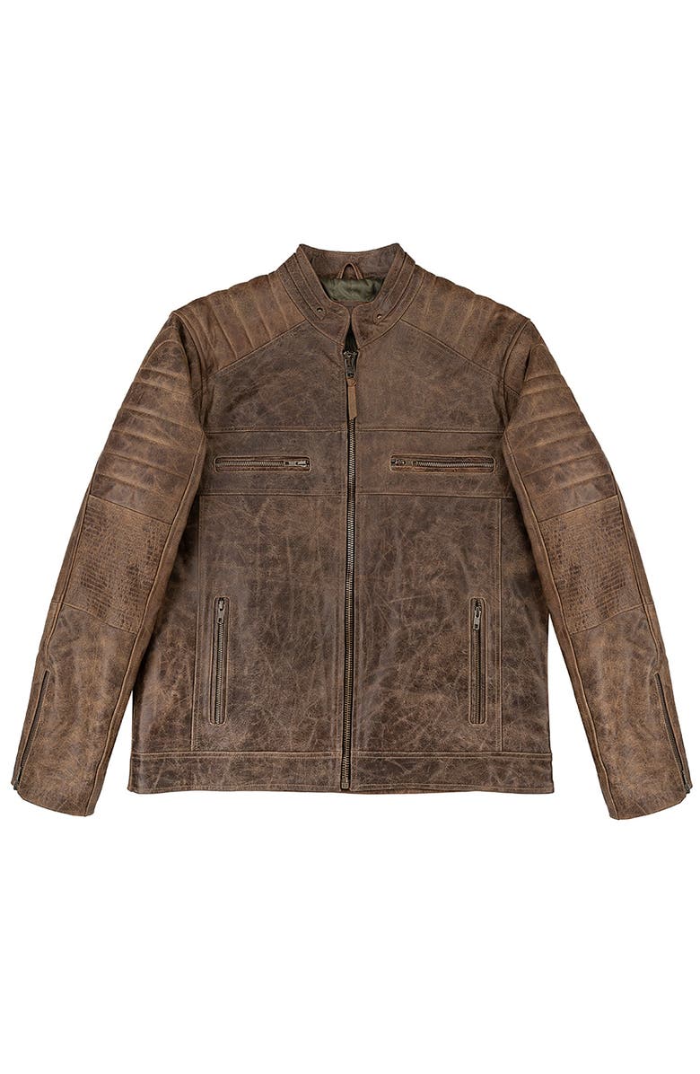 Last Wolf Death Valley Racer Jacket, Main, color, Brown