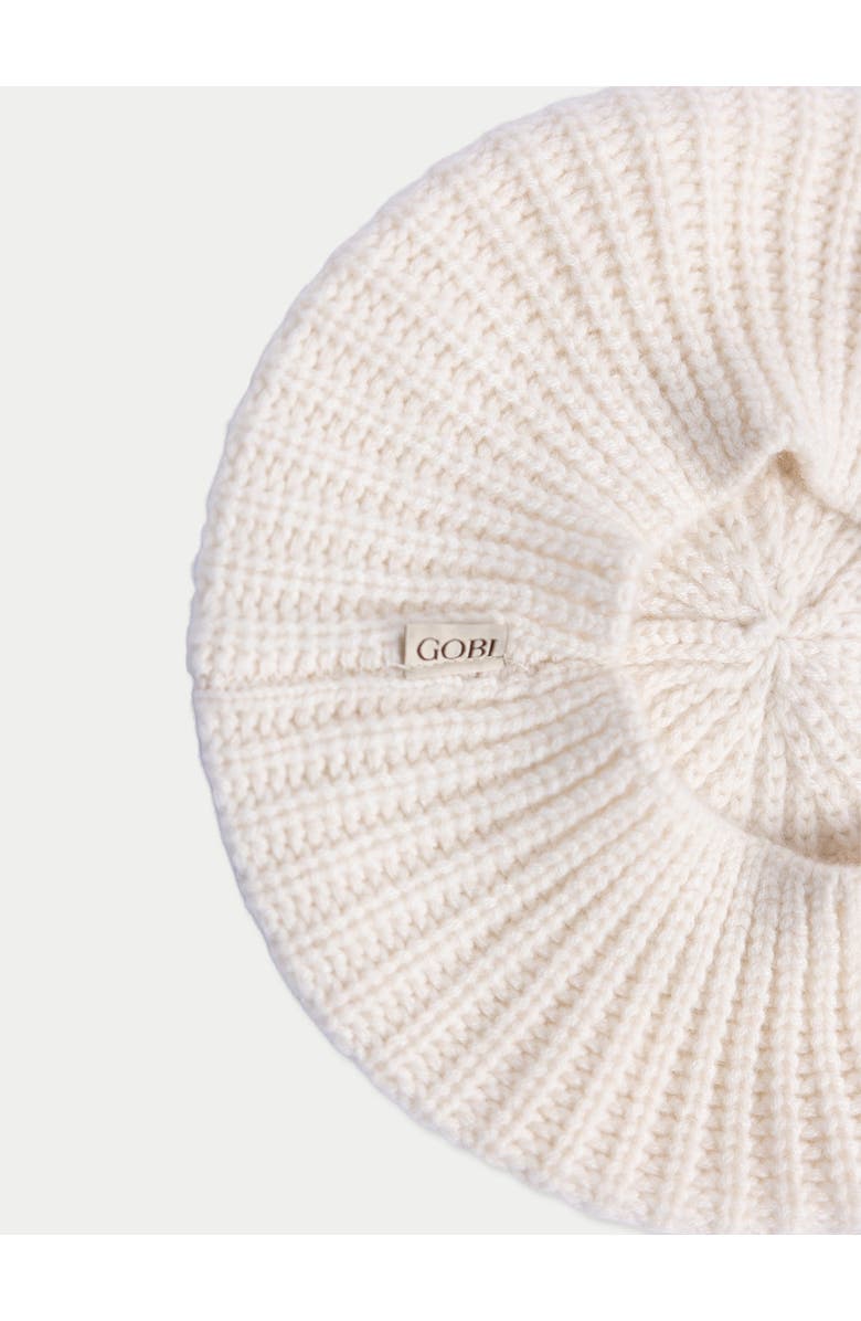 Gobi Cashmere Textured Knit Beret, Alternate, color, White