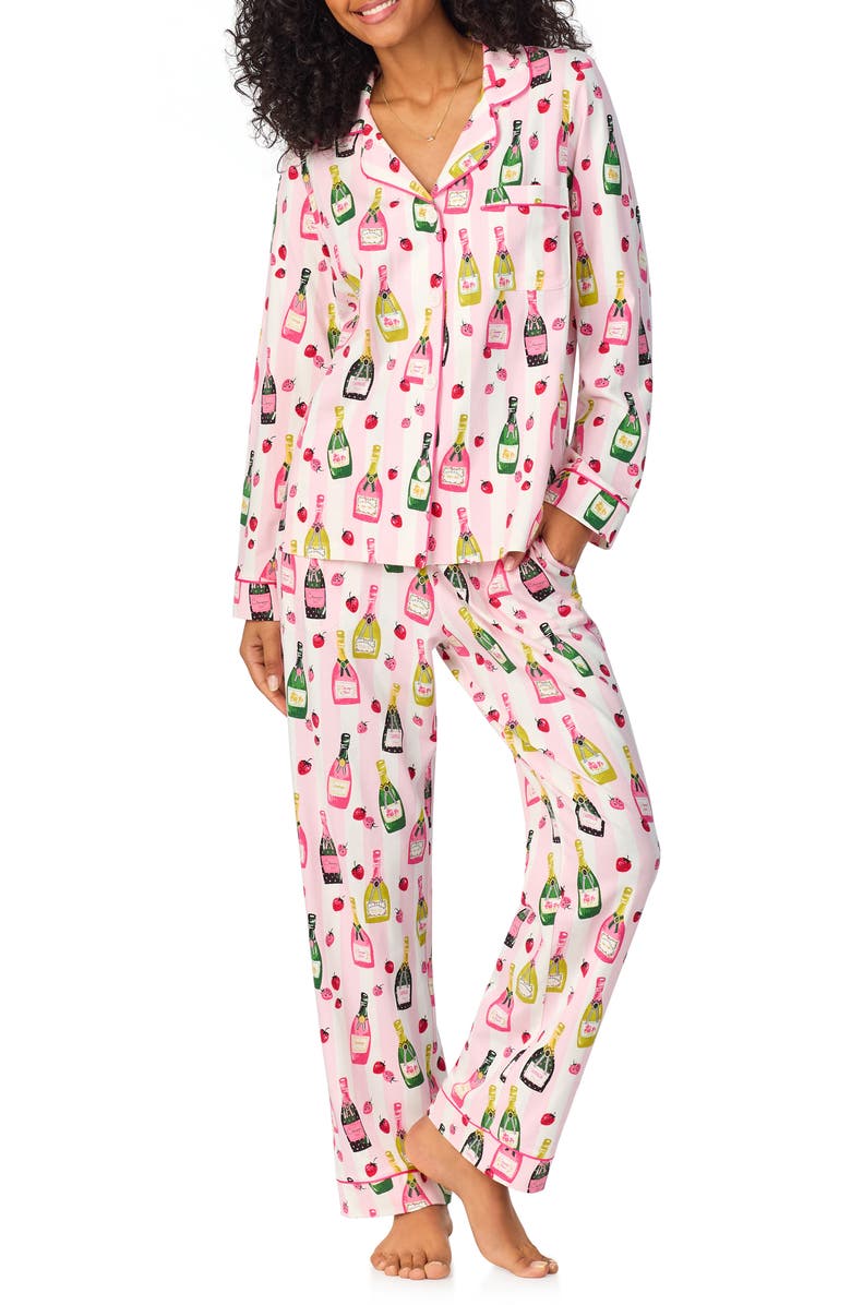 BedHead Pajamas Print Stretch Organic Cotton Jersey Pajamas, Main, color, 