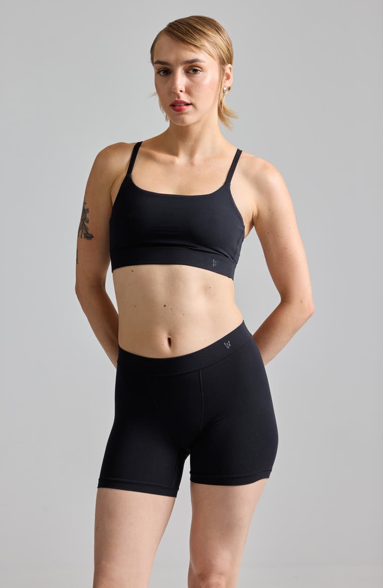 Woxer Luxe Icon Stretch Modal Adjustable Bralette, Alternate, color, Black