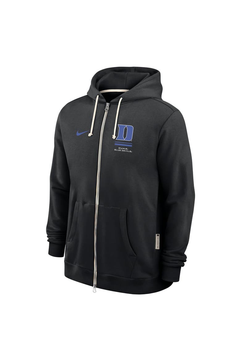 Men's Nike  Black Duke Blue Devils 2026 Sideline Standard Issue Dri-FIT Full-Zip Hoodie, Alternate, color, Black