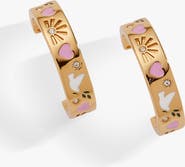 Alex and Ani 'Pray, Wait and Trust' Hoop Earrings