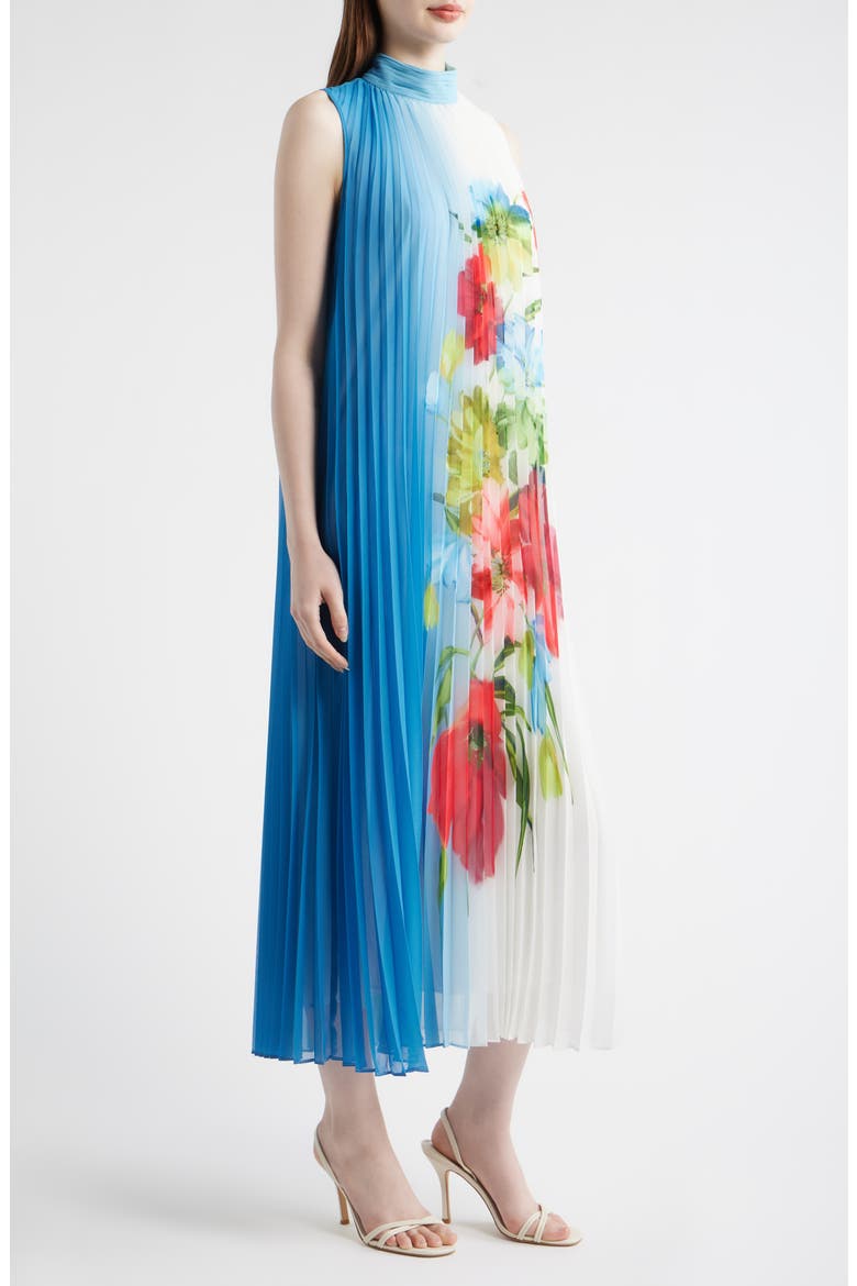 The Reilley Pleated Maxi Dress, Alternate, color, BLOOM PRINT