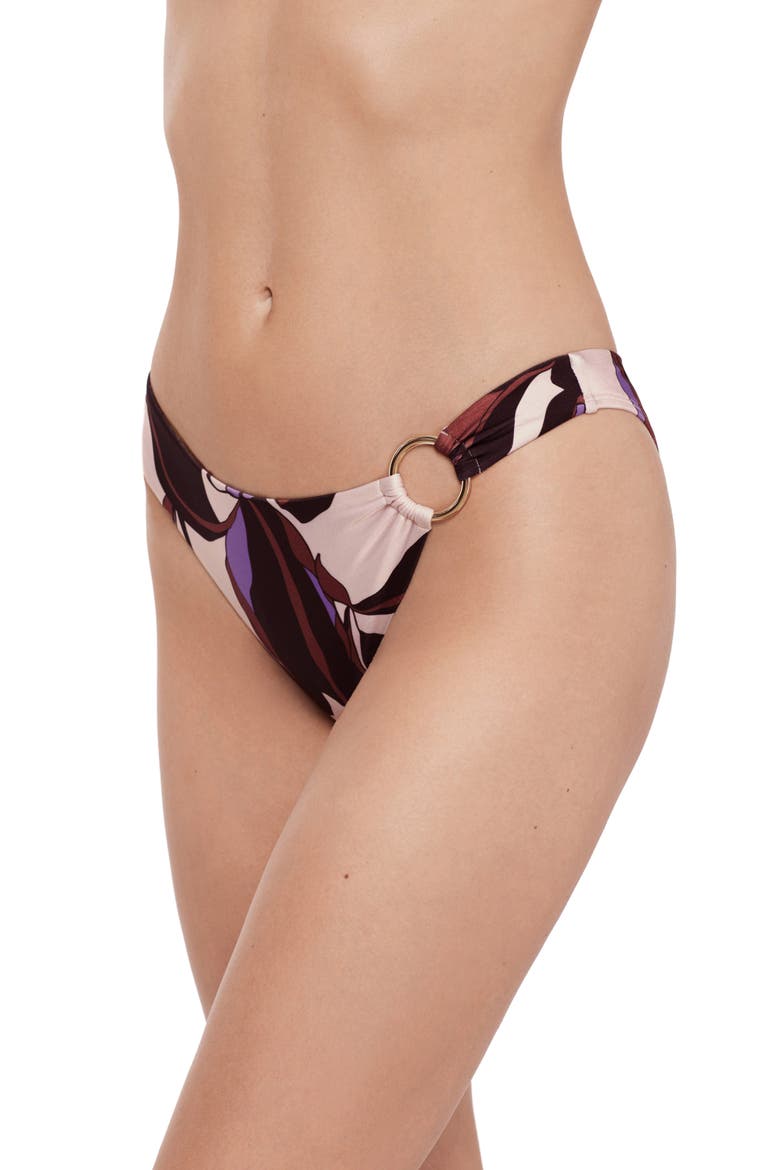 Scoop Front Ring Hipster Bikini Bottoms, Alternate, color, MULTI