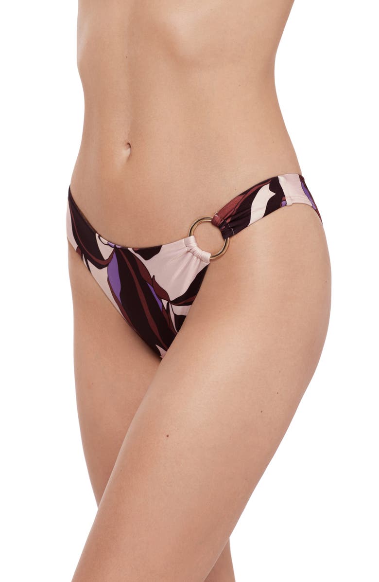 Steve Madden Scoop Front Ring Hipster Bikini Bottoms, Alternate, color, Multi