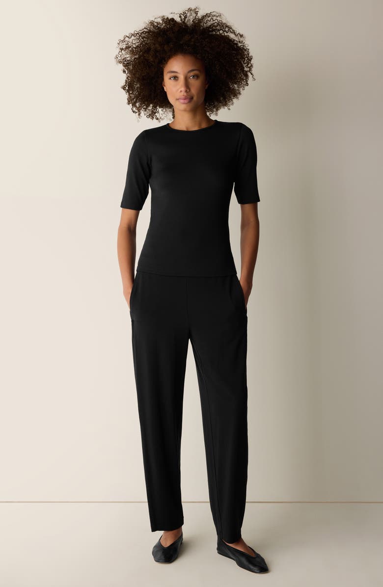 Eileen Fisher Crewneck T-Shirt, Alternate, color, Black